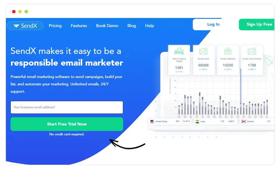 sendx email marketing software