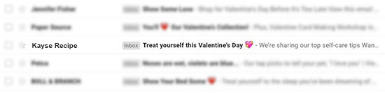 tips for valentine's day email subject lines