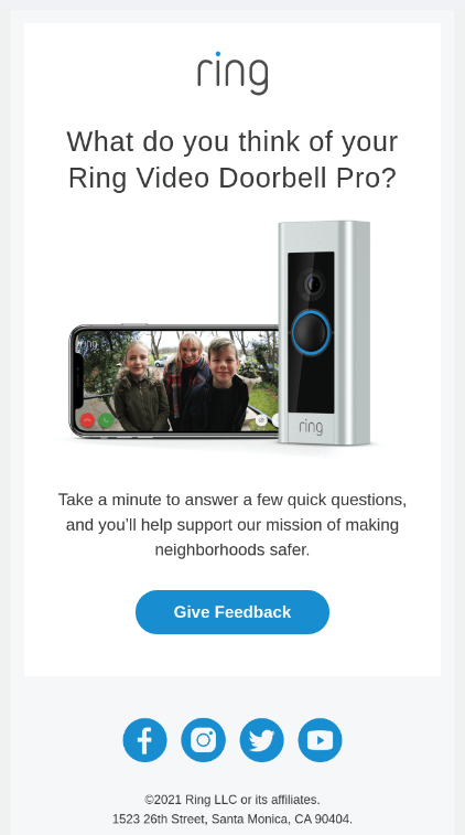 example for review request email