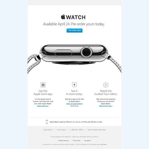 apple product launch email