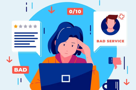 poor customer service without proper email id