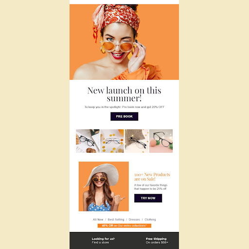 product launch email template