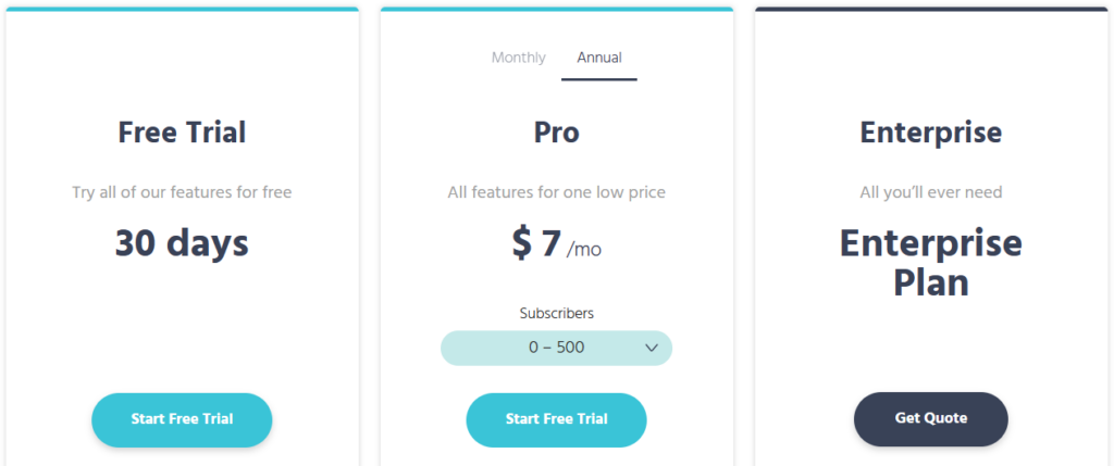 Moosend-pricing