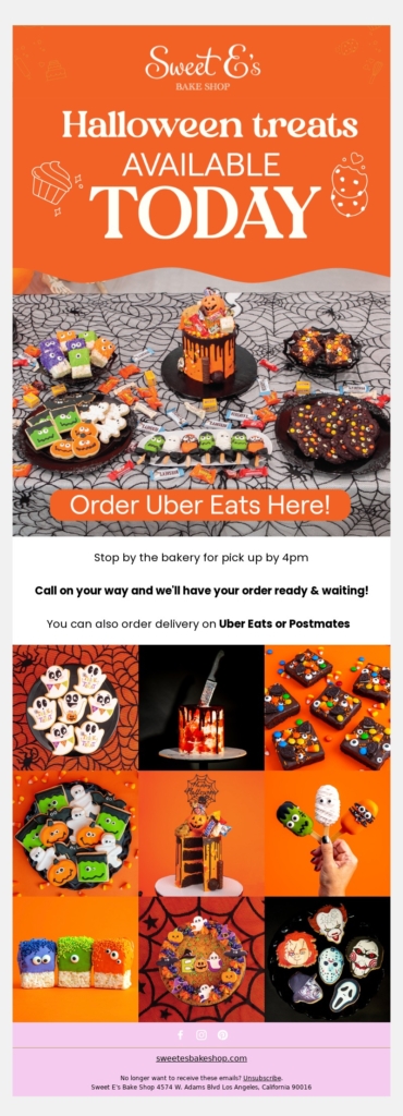 sweetes bake shop-halloween email template