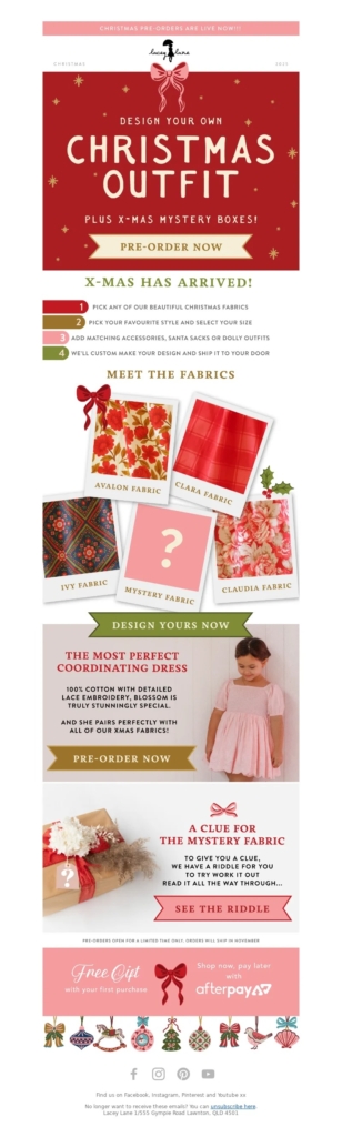 lacey lane-christmas email template