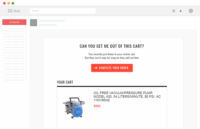 Sending A Cart Reminder Email