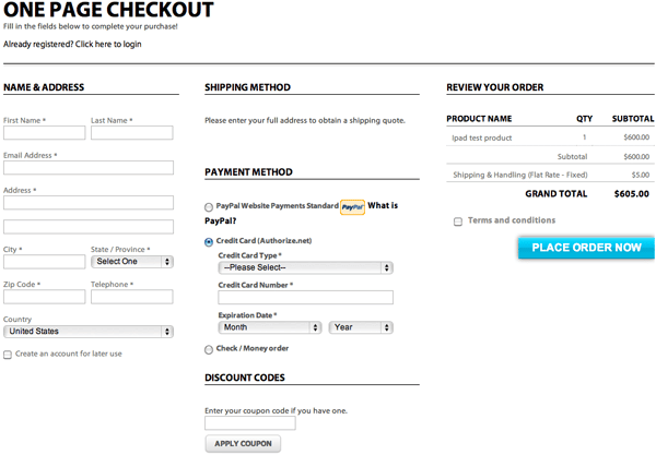On-page Checkout