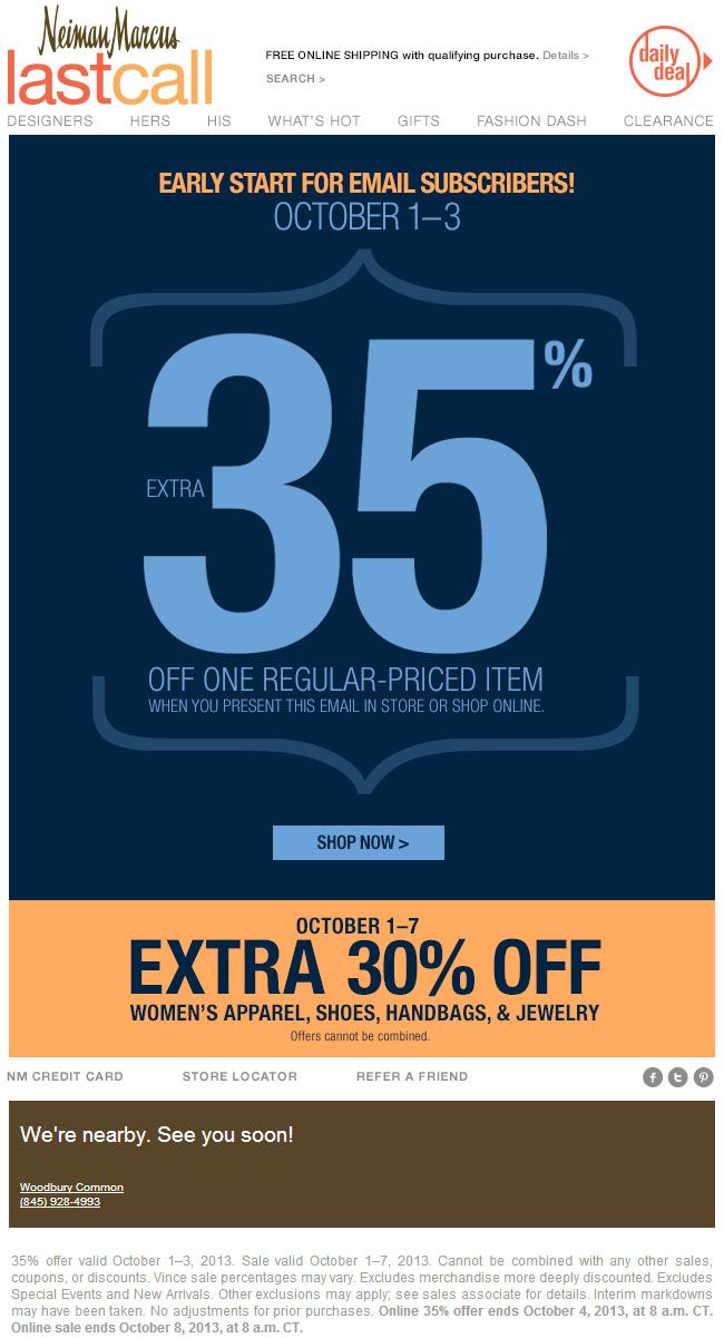 Neiman Marcus offer email