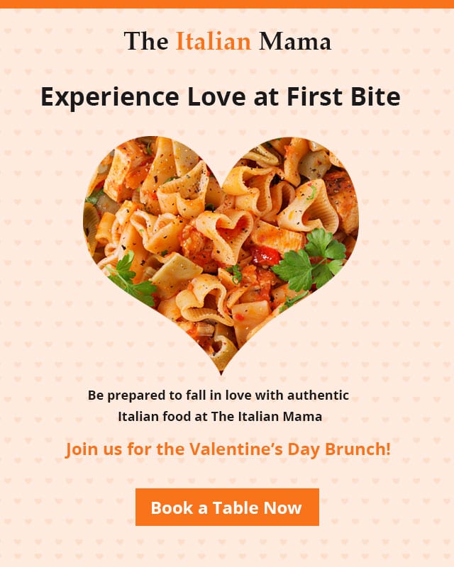 valentine's day email template for restaurant