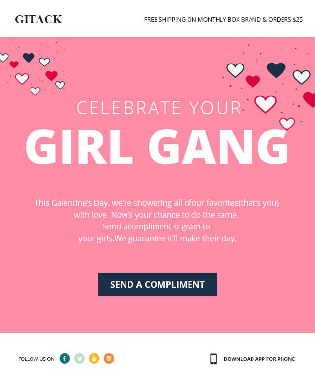 galentine's day email template