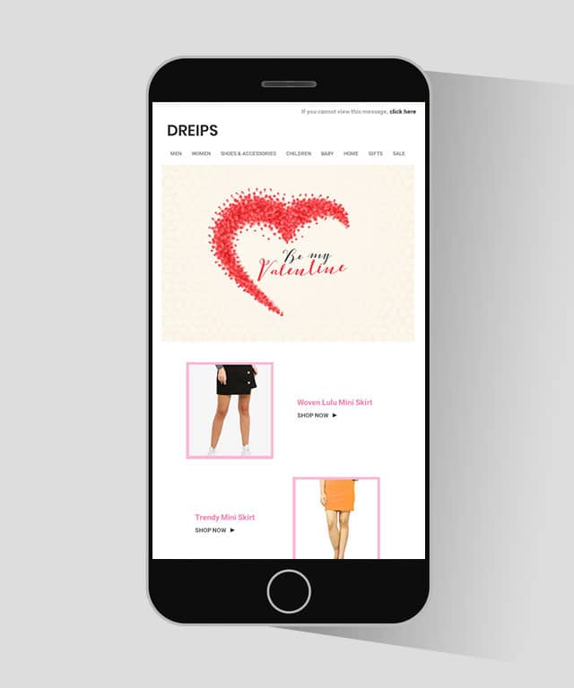 Valentines day email templates for mobile
