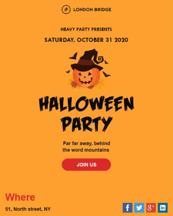Best design for Halloween Email Template
