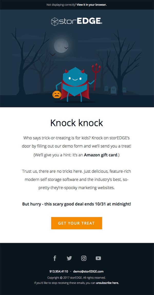 Crazy Subject line for Halloween Email Template