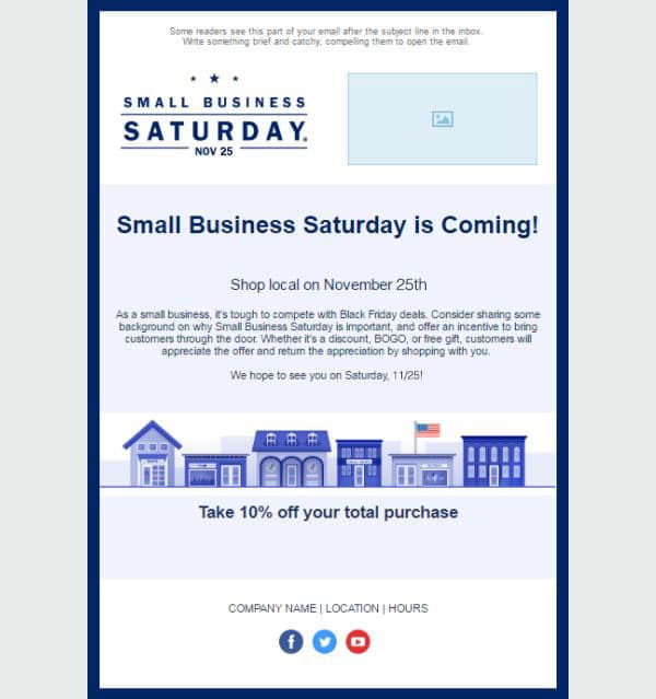 Small Business Saturday Email Template
