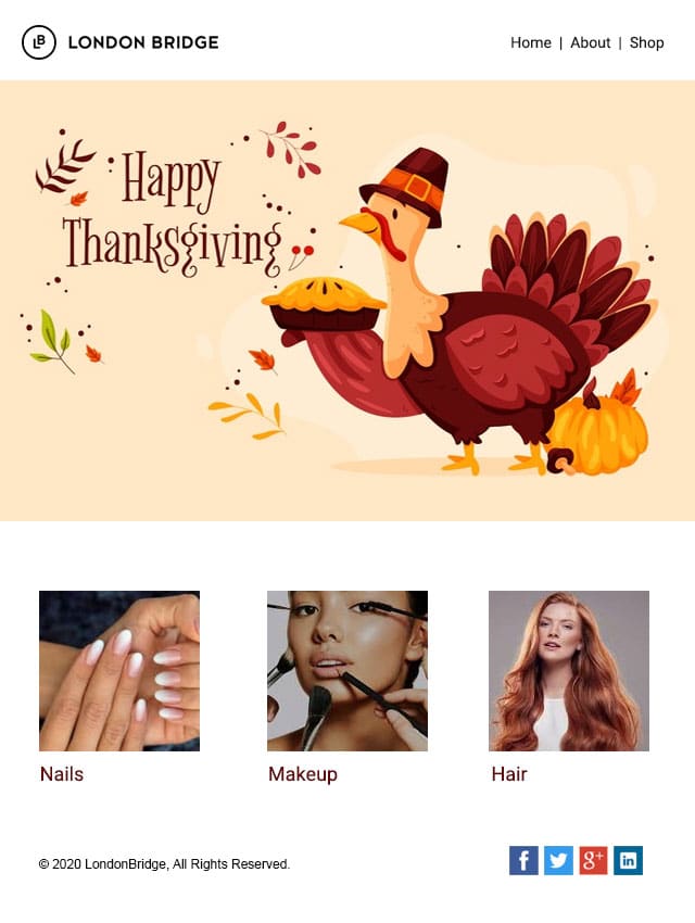 best thanksgiving email template 