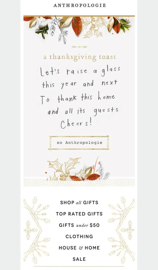 creative thanksgiving email templates