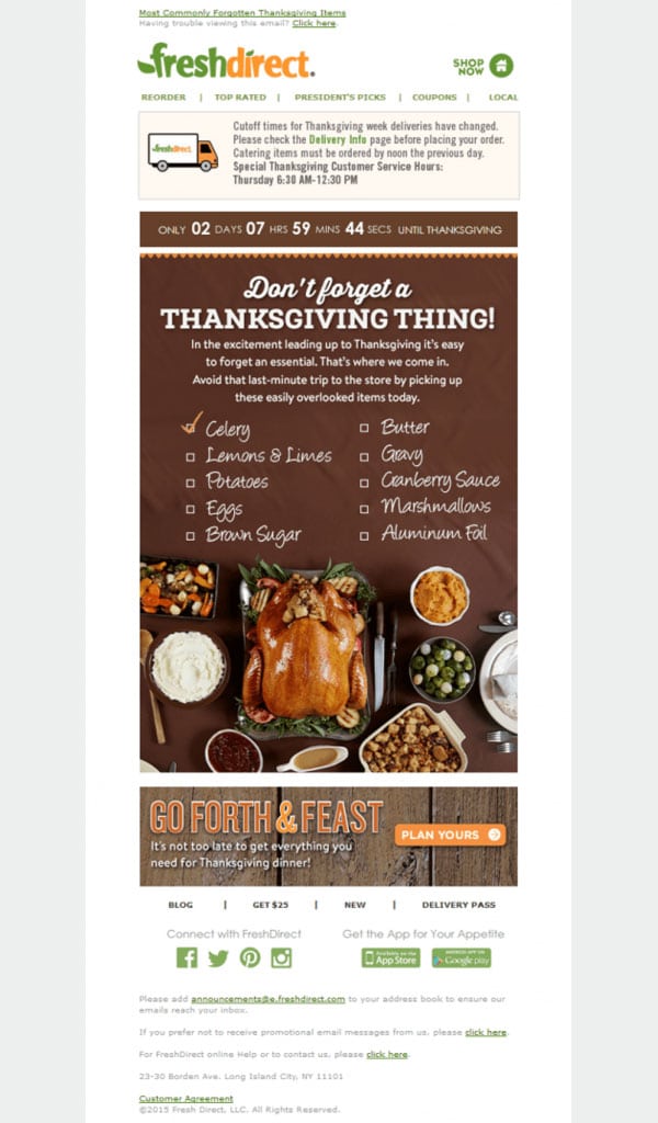 thanksgiving email template with season greetings