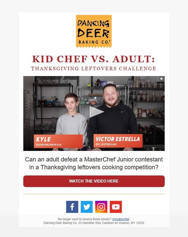 Best Thanksgiving email template 