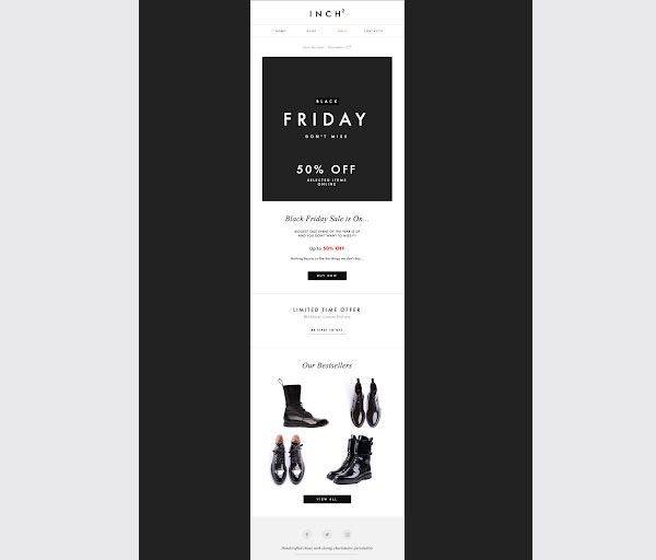 Black Friday email template with best sellers