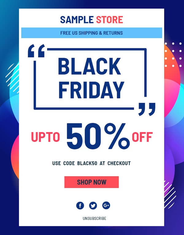 Creative Black Friday email templates