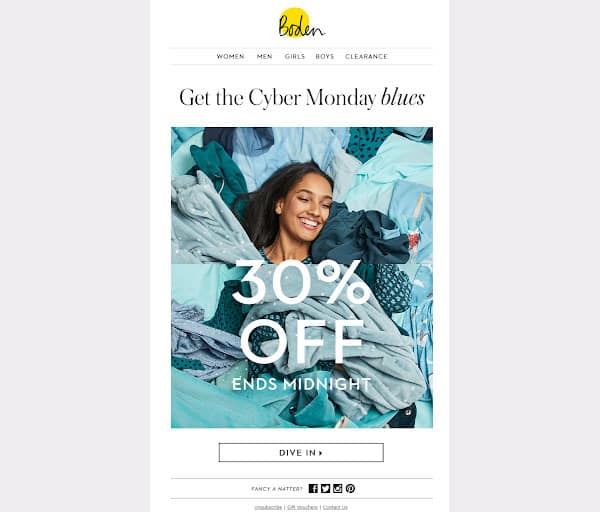 Creative Cyber Monday email templates