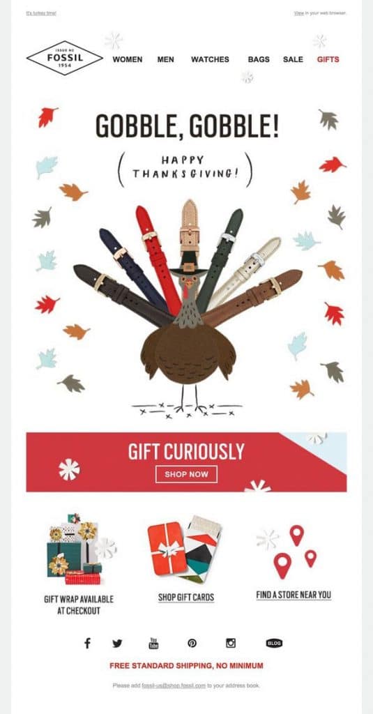 Creative Thanksgiving email template