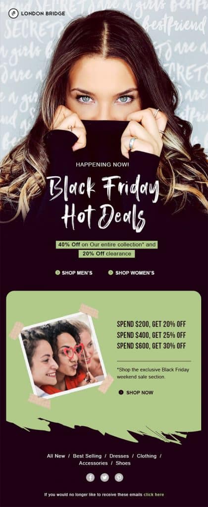 Responsive Black Friday email template