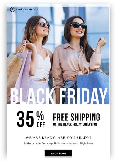 Thoughtful Black Friday email templates