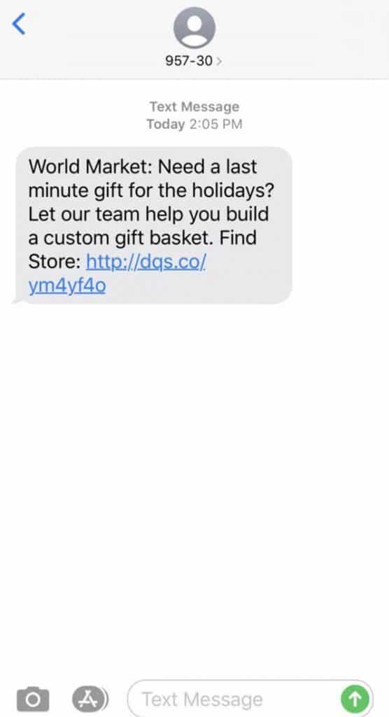 Whatsapp notification for Christmas email campaign