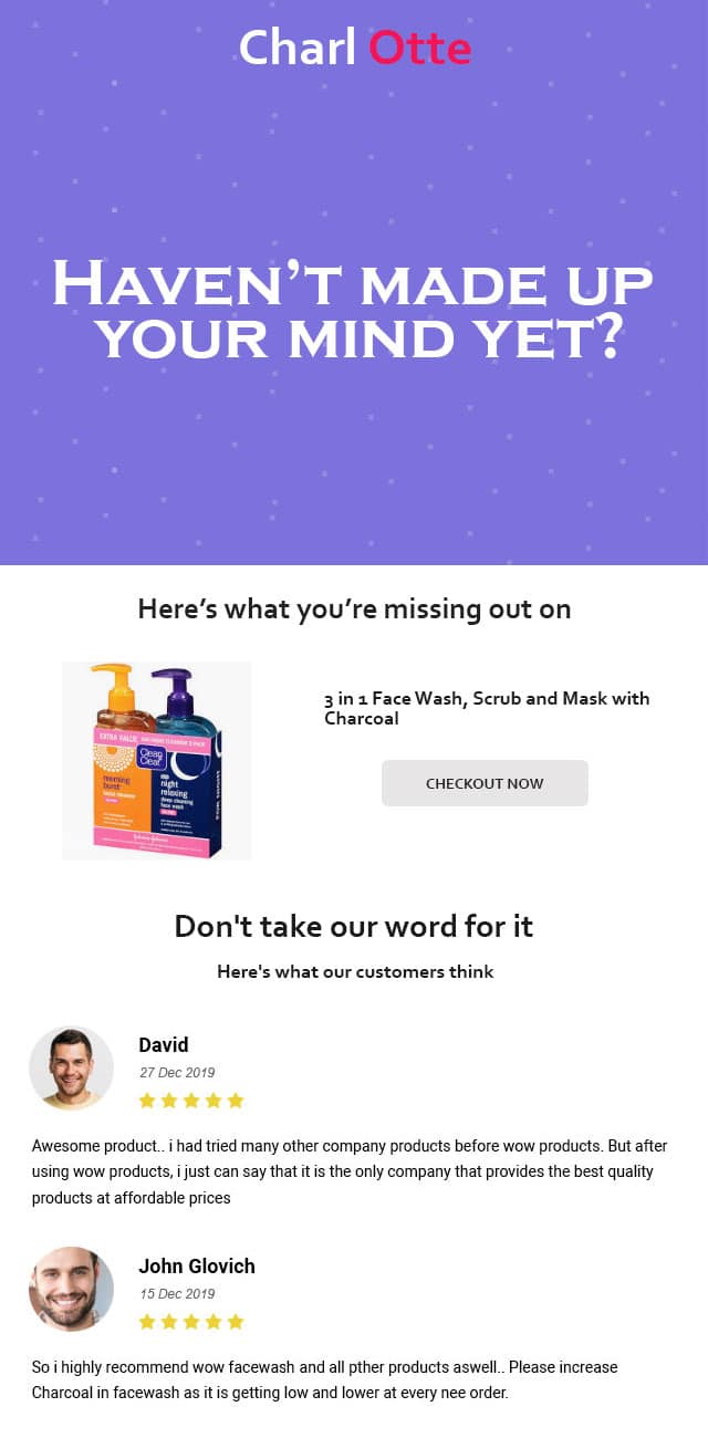 user generated content email template